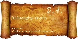 Diószeghy Anett névjegykártya
